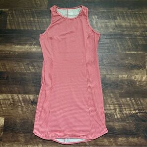 Title Nine gray red striped Buttah outdoor athletic midi super soft dress M